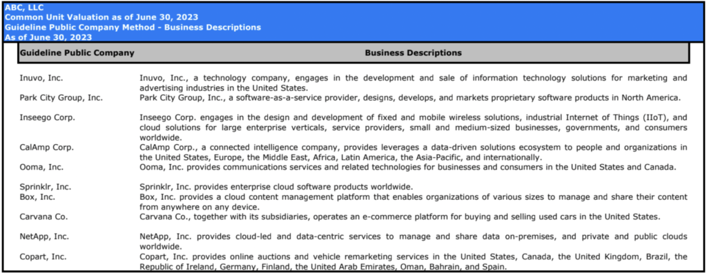 409a report sample section 4