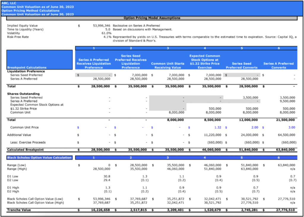 409a report sample section 5