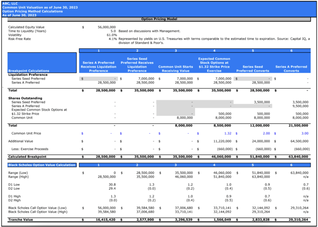 409a report sample section 8