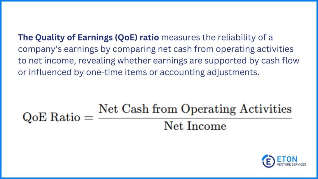 Financial Due Diligence - Quality of Earnings Ratio