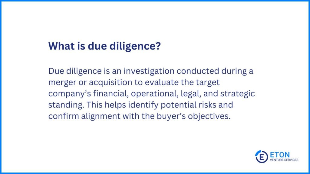 What is M&A due diligence?