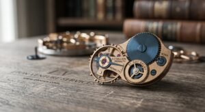 Close-up of interlocking watch gears engraved with '5.3 Million Penalty,' '21-Day Delay,' and '409A,' illustrating the costly deferred compensation trap for discounted stock options.