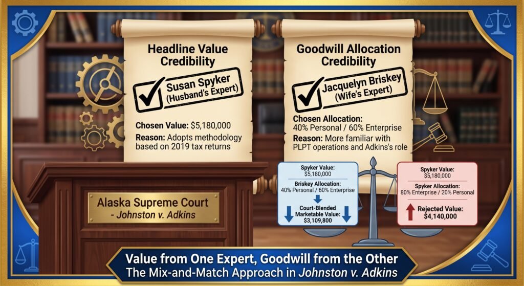 Value from One Expert, Goodwill from the Other The Mix-and-Match Approach in Johnston v. Adkins